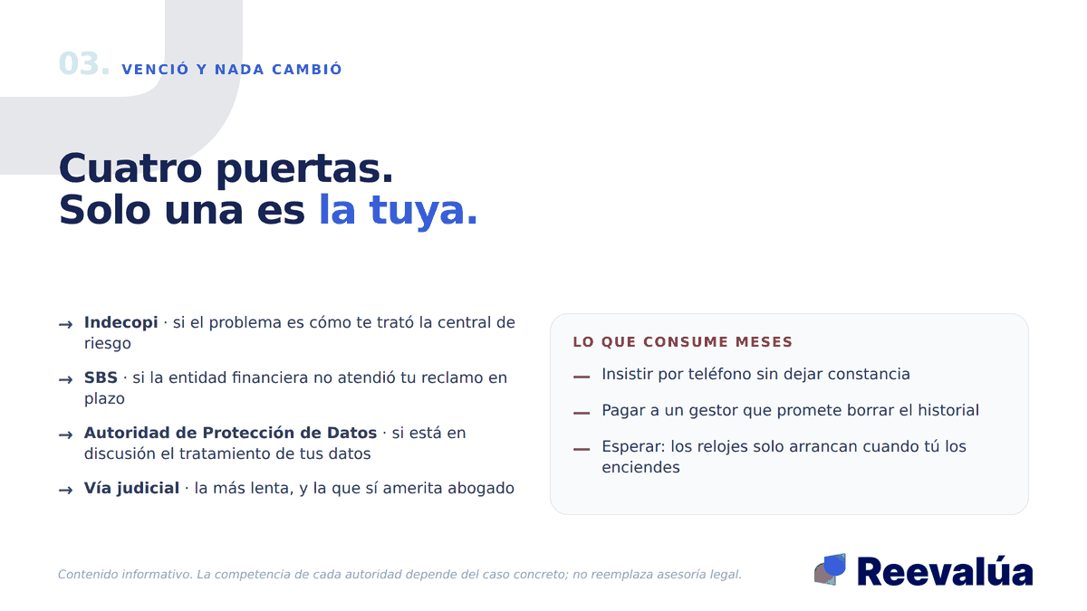 Cuatro puertas distintas. Tocar la correcta ahorra meses.