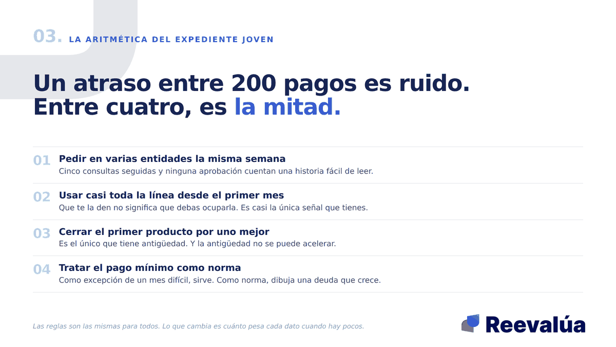Las mismas reglas de siempre. Pero con pocos datos, cada dato pesa el doble.