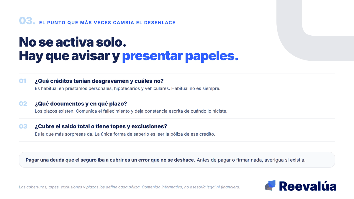 No se activa solo. Hay que avisar y presentar papeles.