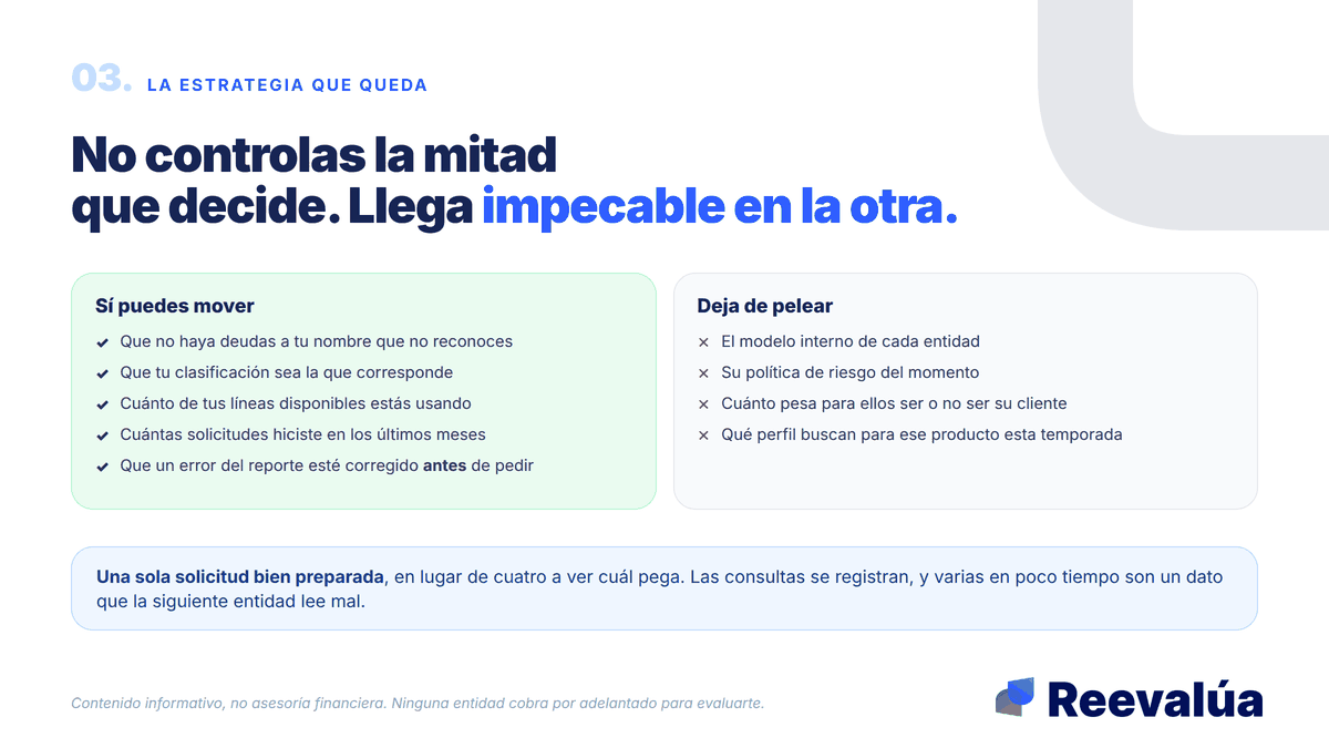 Como no controlas la mitad que decide, llega impecable en la que sí.