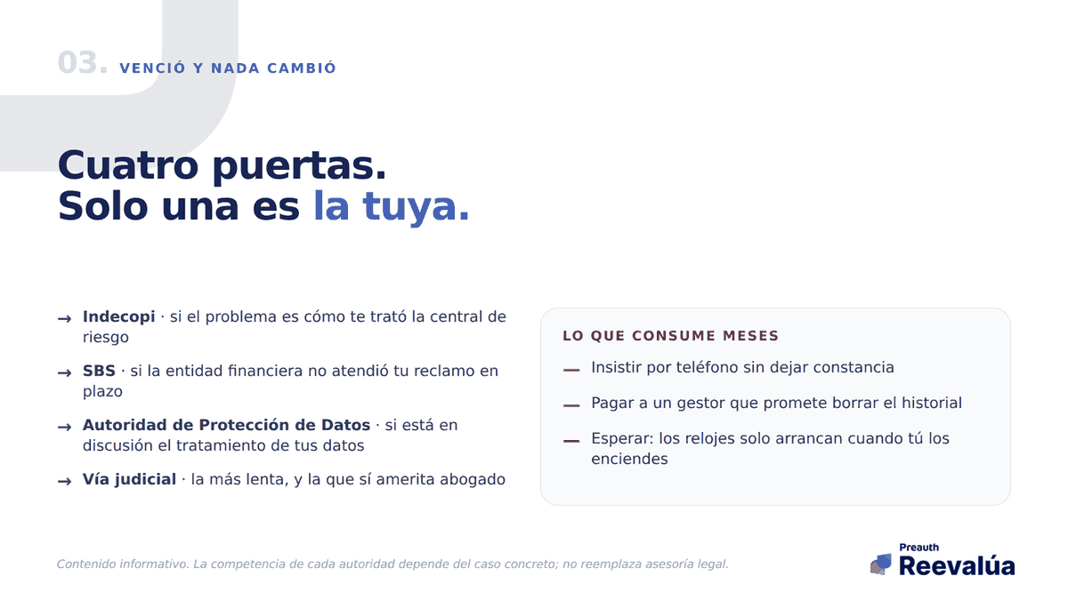 Cuatro puertas distintas. Tocar la correcta ahorra meses.