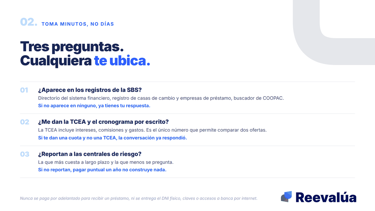 Tres preguntas. Cualquiera de las tres te ubica.