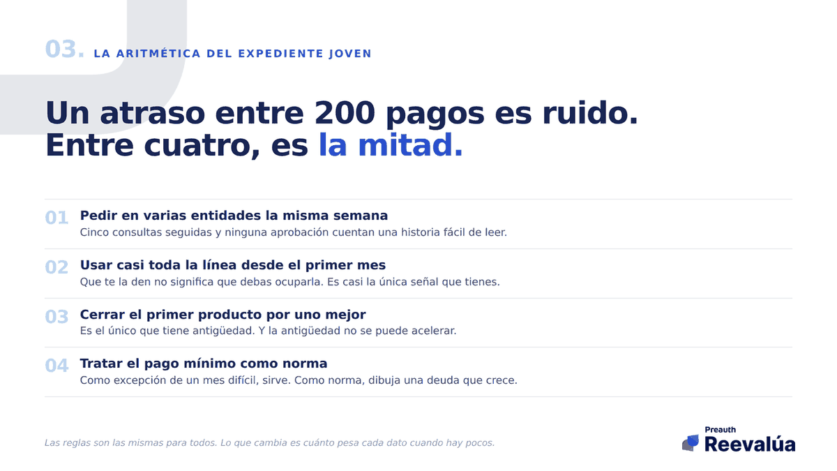 Las mismas reglas de siempre. Pero con pocos datos, cada dato pesa el doble.