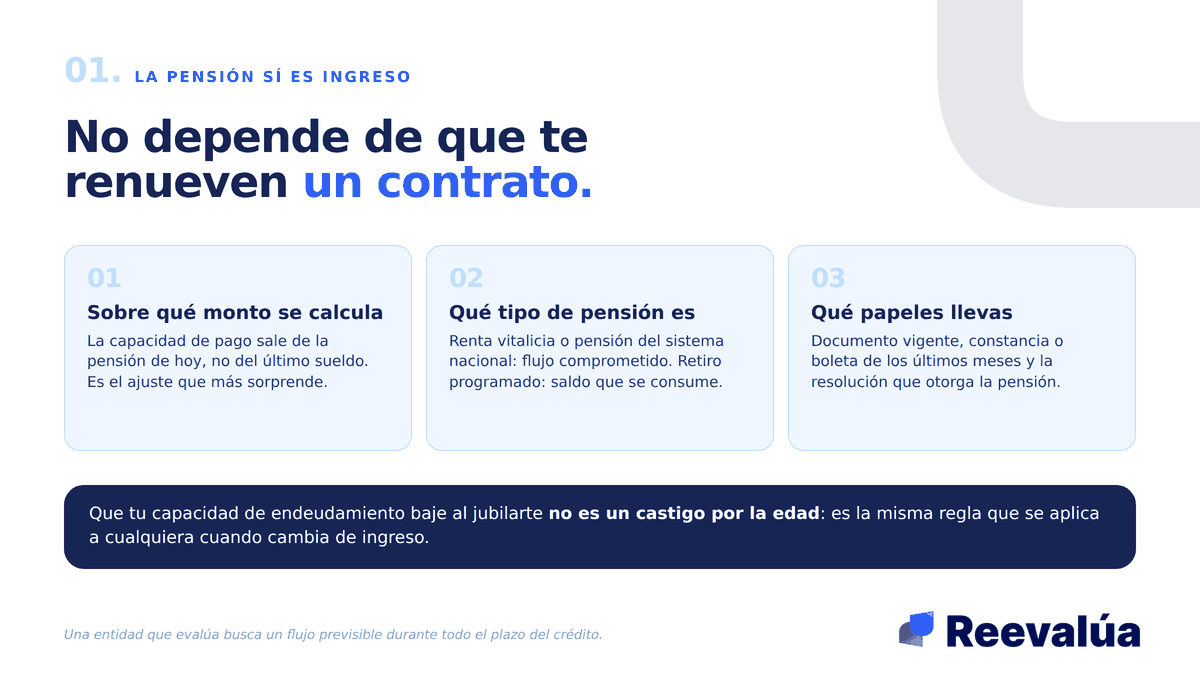 La pensión es un flujo estable. Lo que se ajusta es sobre qué monto se calcula.